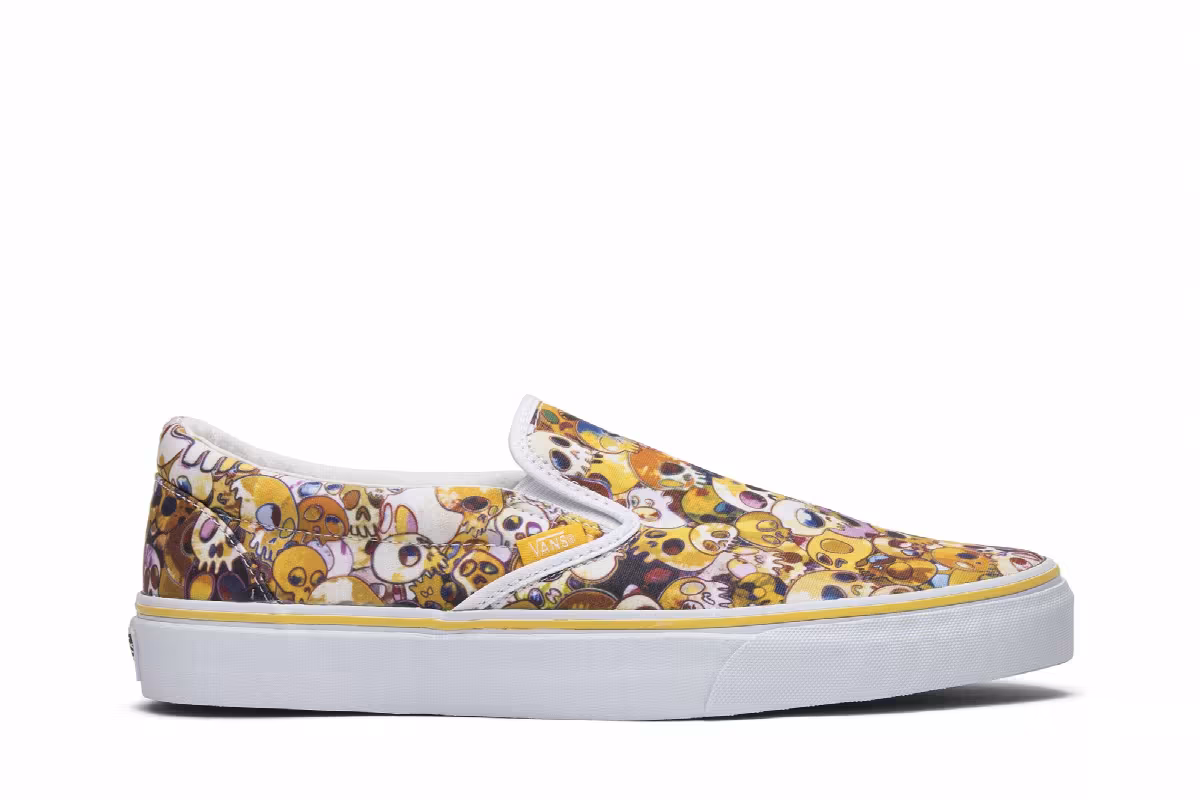 Vans Takashi Murakami Slip-On LX Yellow Skull, view 2