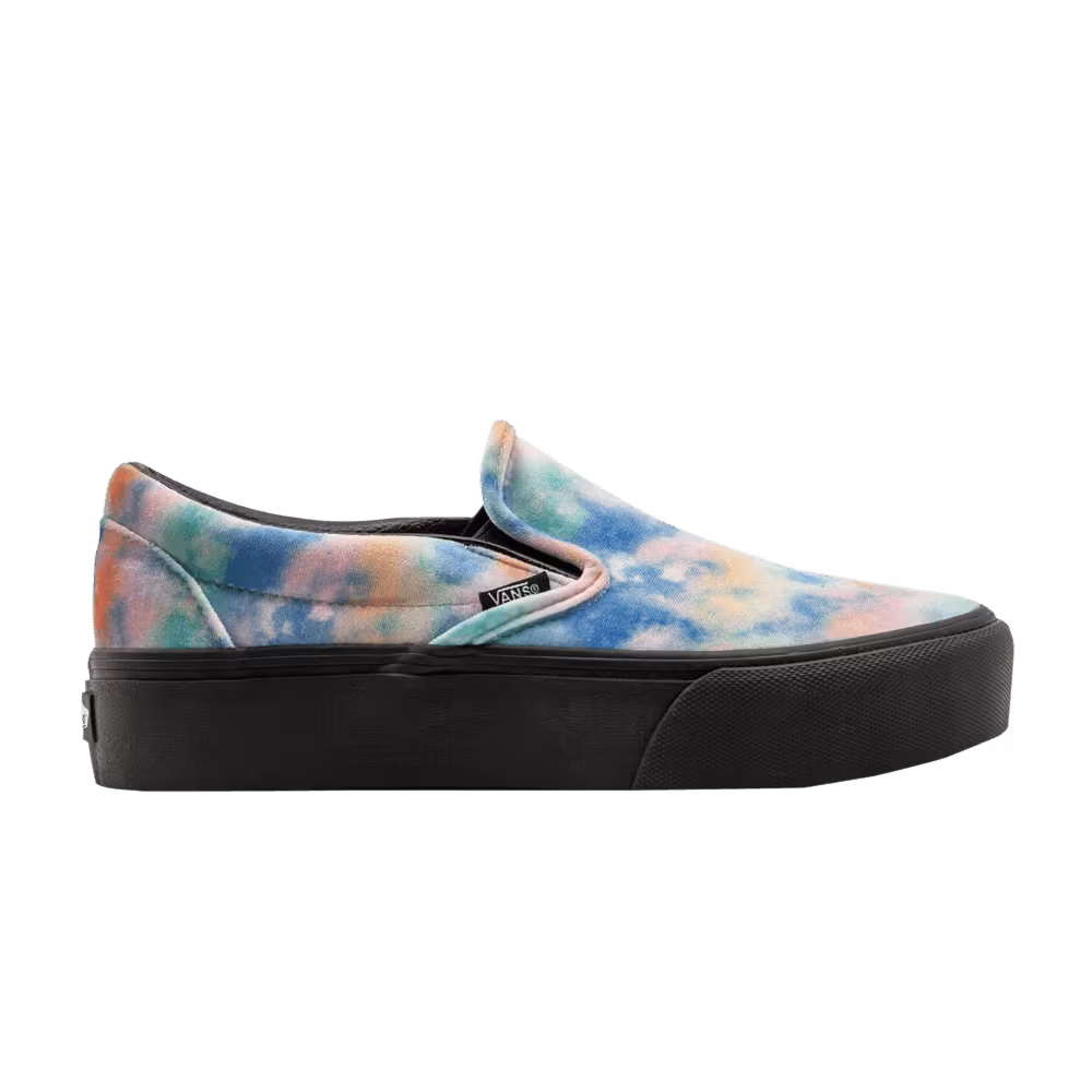 Vans Classic Slip-On Platform Velvet Tie-Dye