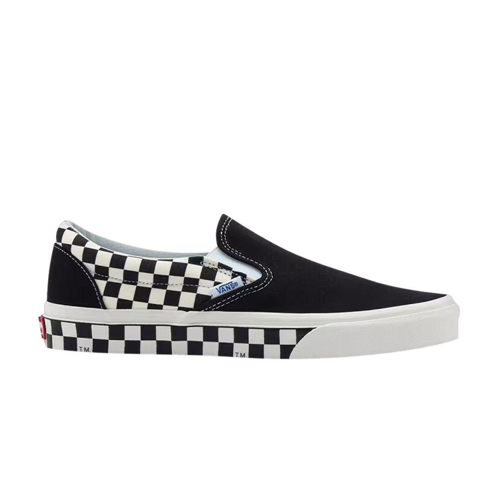 Vans Classic Slip-On Sidewall Check - Black