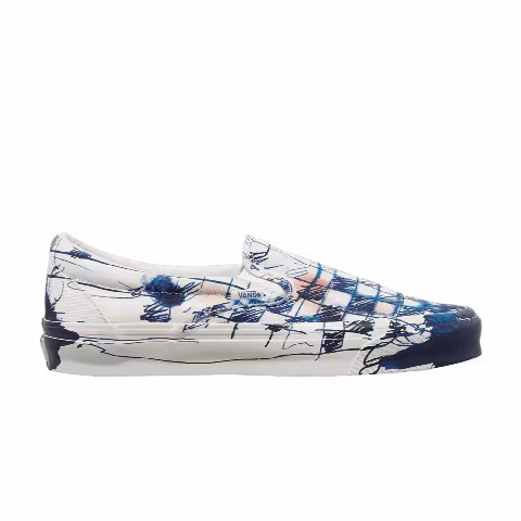 Connor Tingley x Vans OG Classic Slip-On LX 'Checkerboard - White Blue'