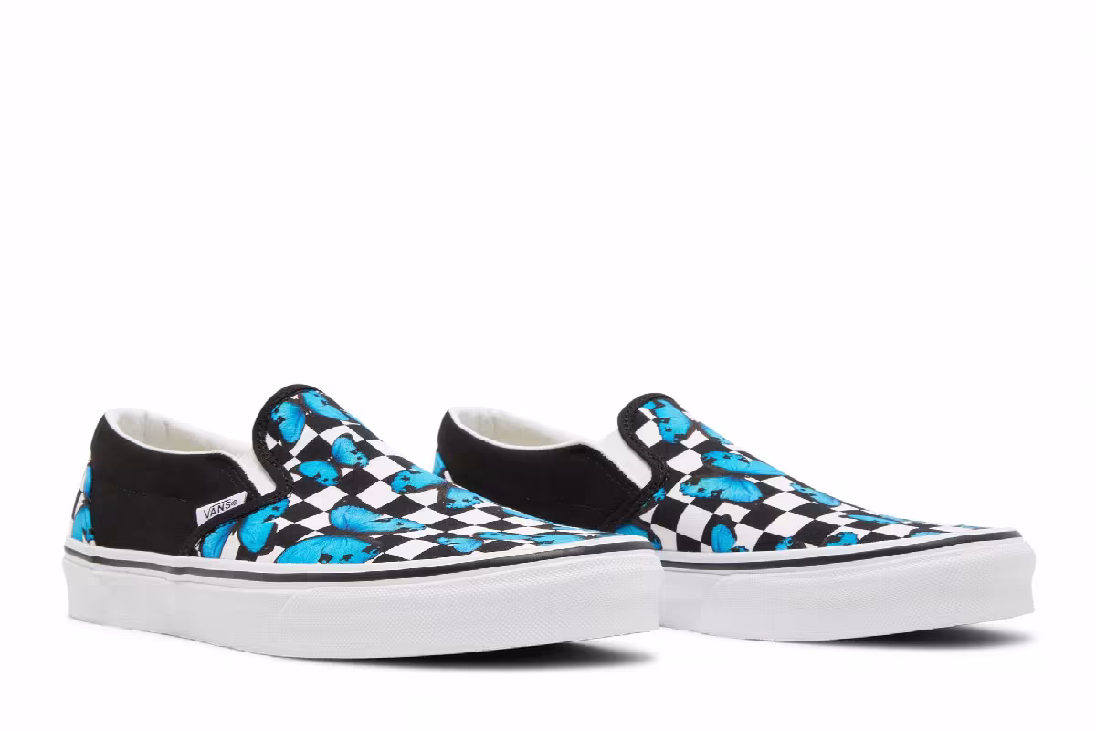 Vans Classic Slip-On Butterfly Checkerboard, view 9