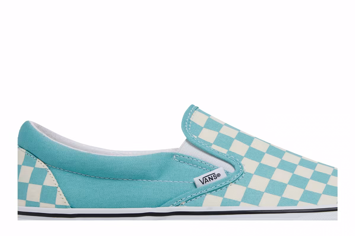 Vans Classic Slip-On Aqua Haze Checkerboard, view 3