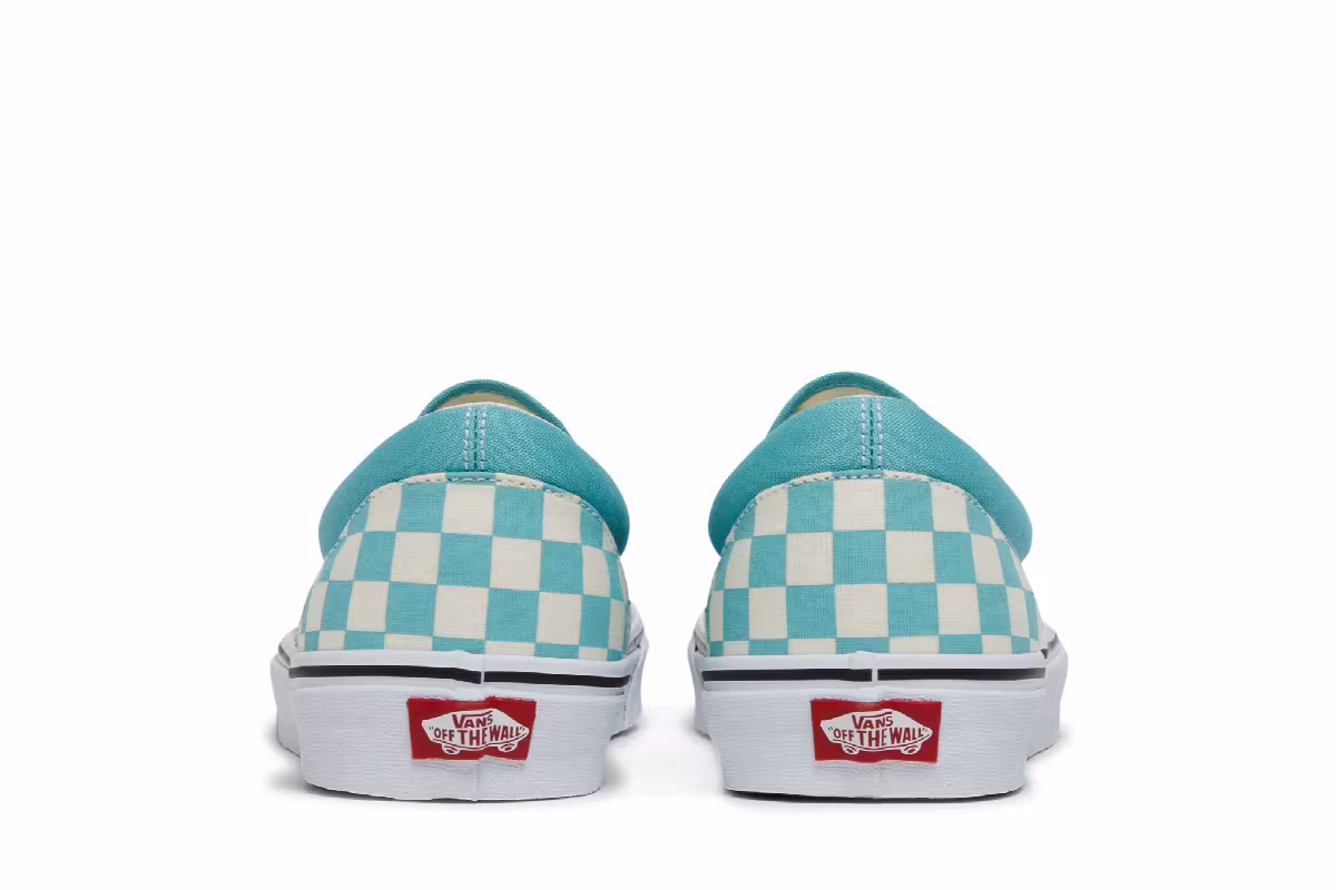 Vans Classic Slip-On Aqua Haze Checkerboard, view 7