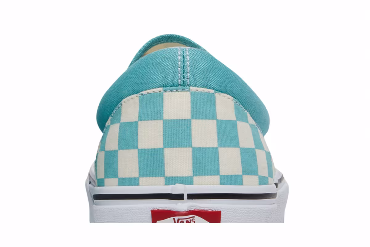 Vans Classic Slip-On Aqua Haze Checkerboard, view 8