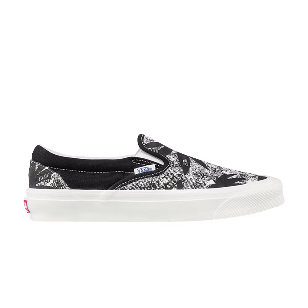 Vans OG Classic Slip-On LX Palm Acid Wash Summer Leaf - Black