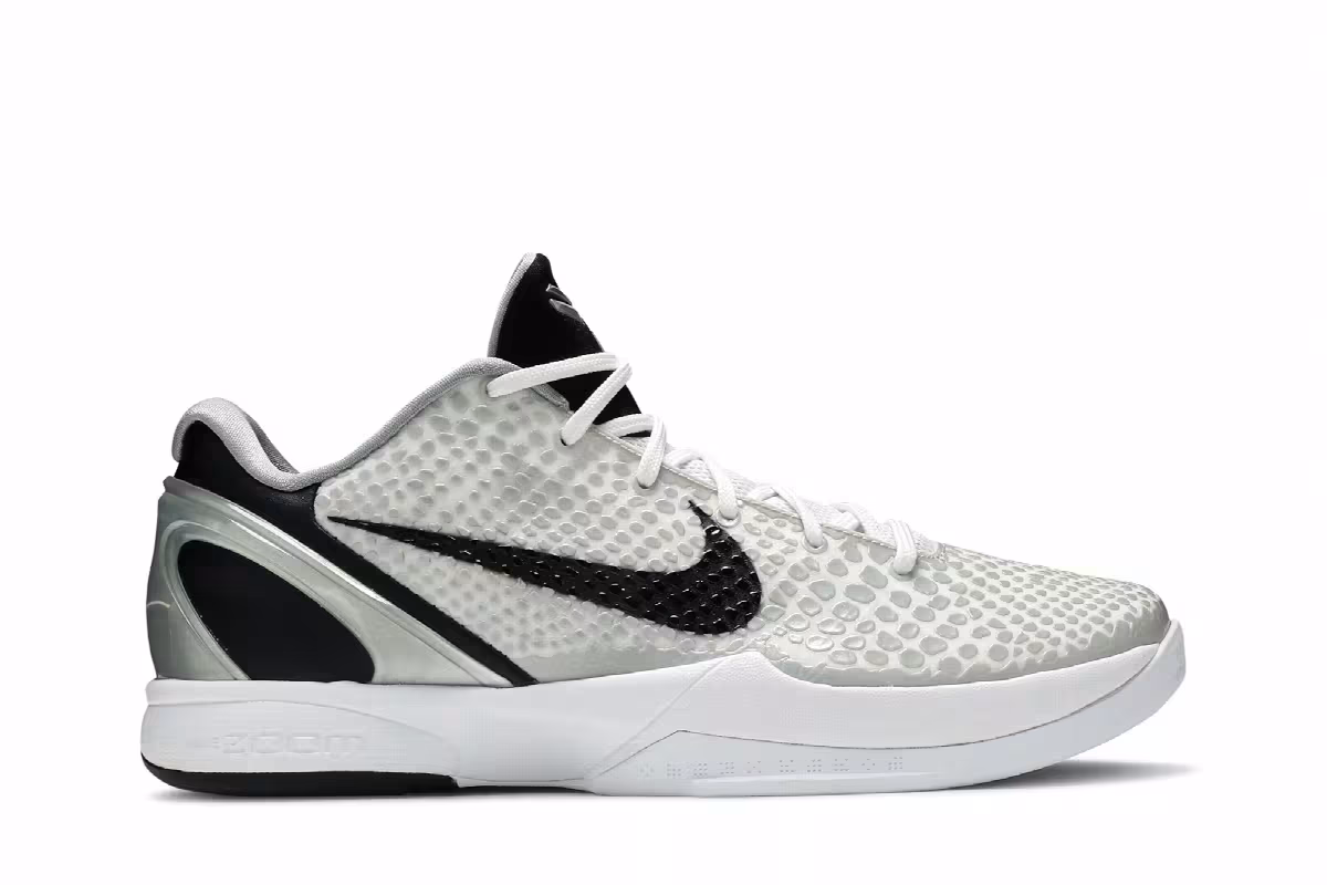 Nike Zoom Kobe 6 TB White Black, view 2