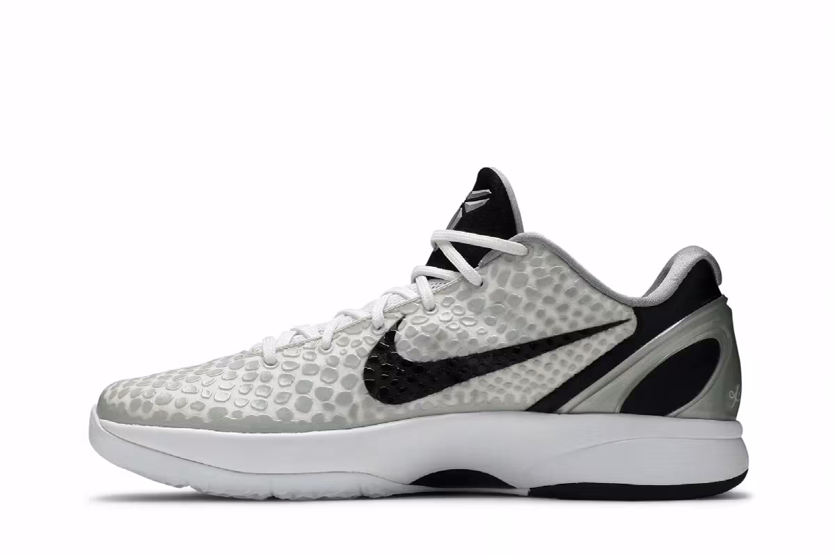 Nike Zoom Kobe 6 TB White Black, view 4