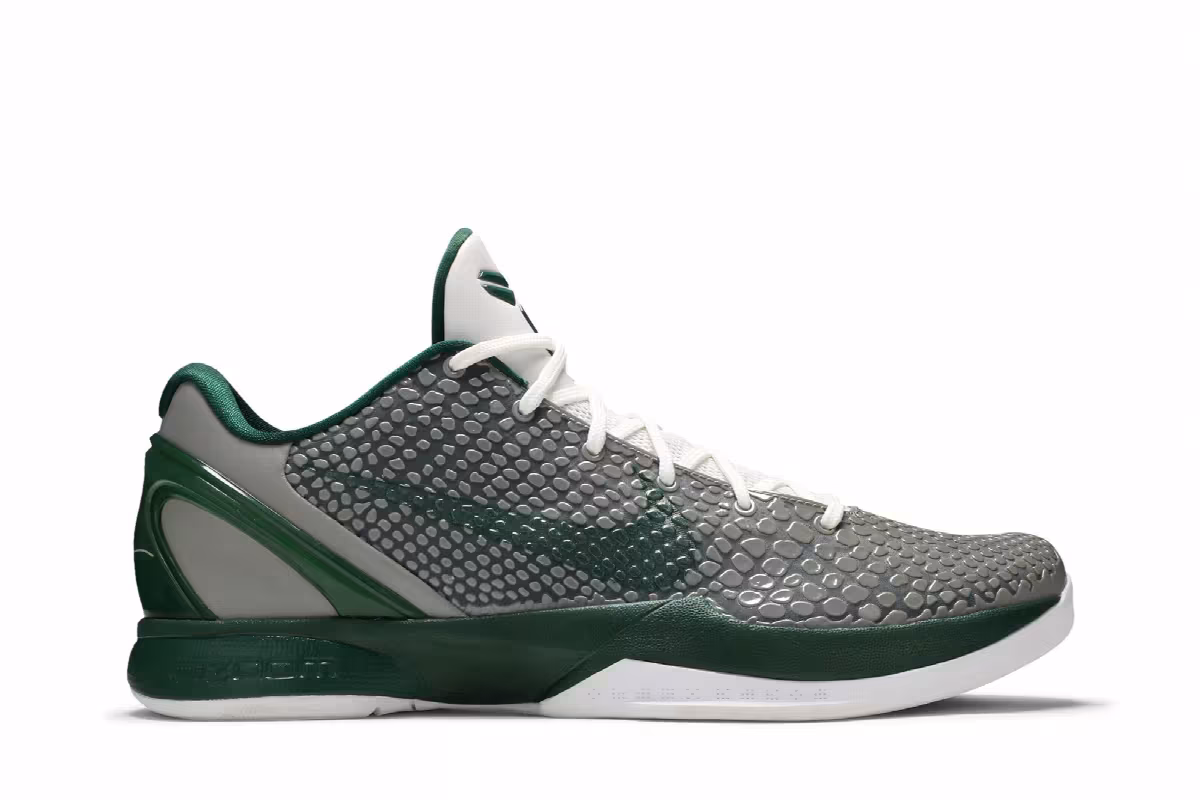 Nike Zoom Kobe 6 Medium Grey Gorge Green, view 2