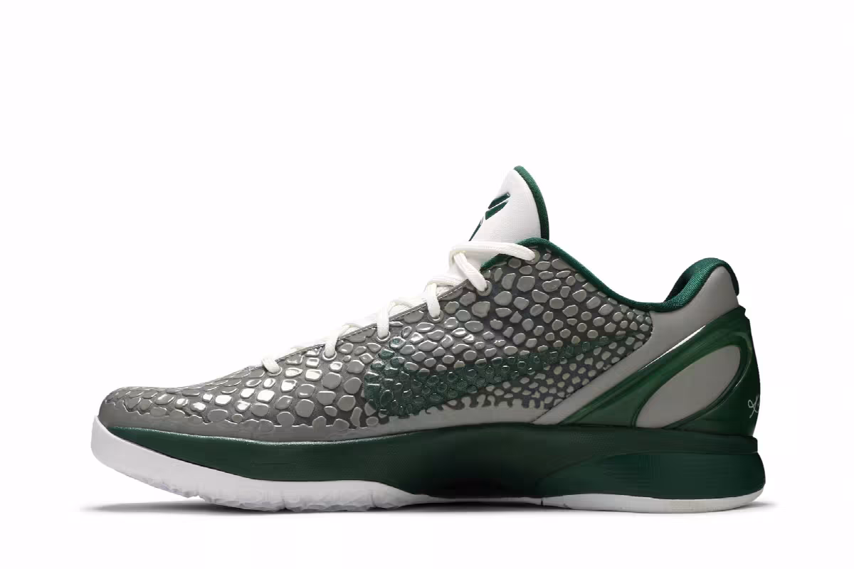 Nike Zoom Kobe 6 Medium Grey Gorge Green, view 4
