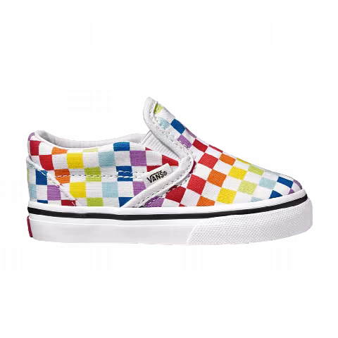 Vans Classic Slip-On Toddler 'Rainbow Checkerboard'
