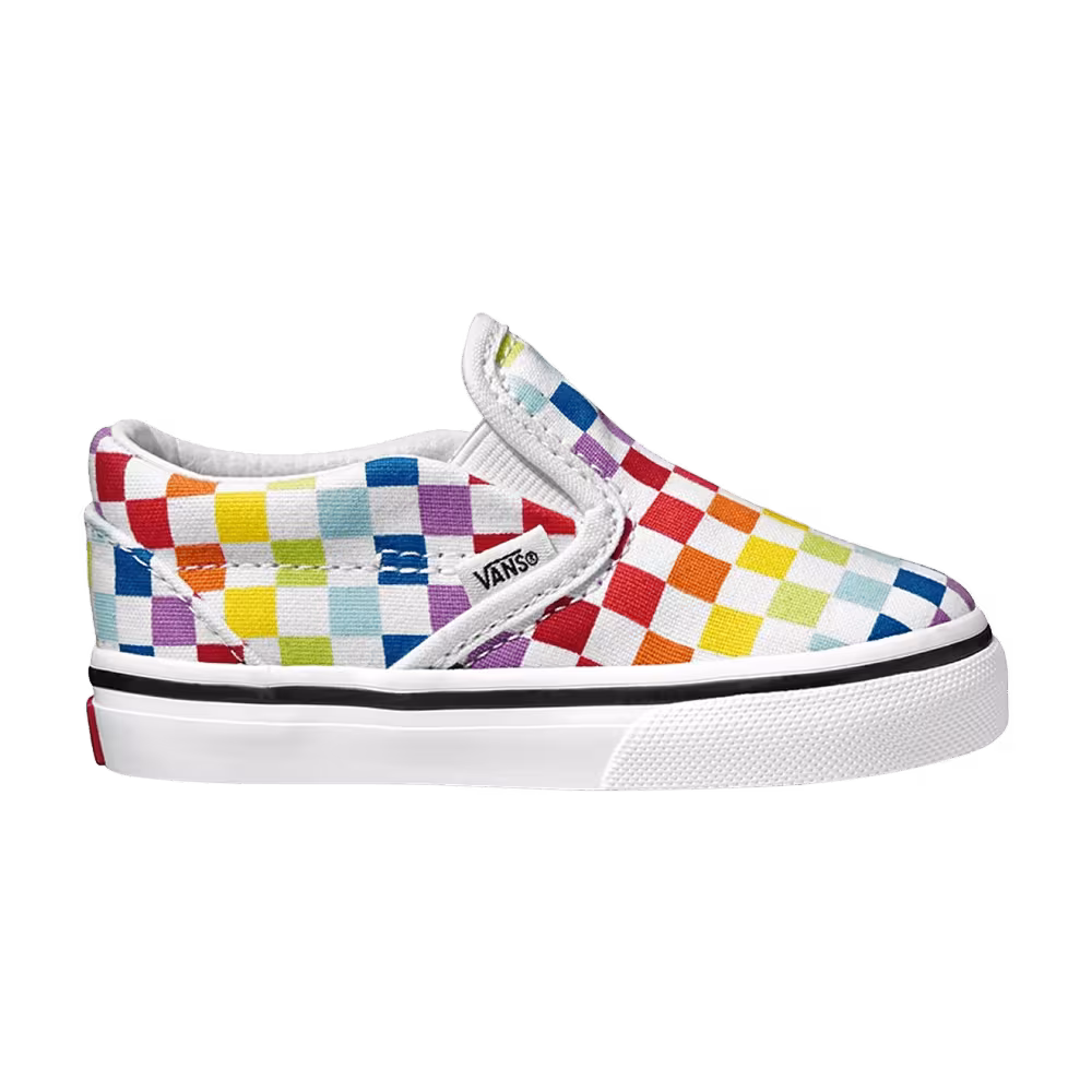 Vans Classic Slip-On Toddler Rainbow Checkerboard