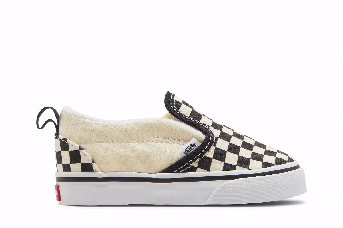 Vans Classic Slip-On V TD Checkerboard - Black White, view 2