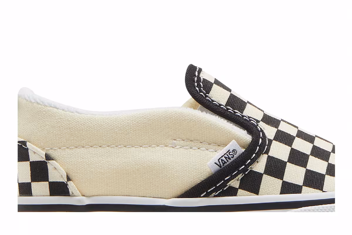 Vans Classic Slip-On V TD Checkerboard - Black White, view 3