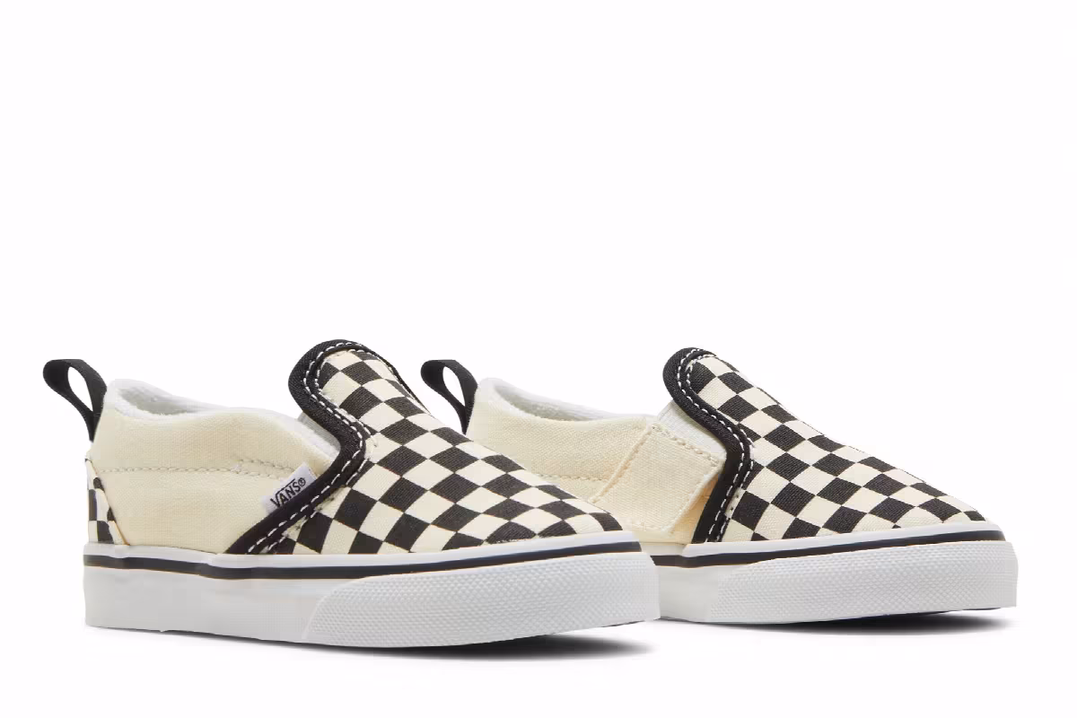 Vans Classic Slip-On V TD Checkerboard - Black White, view 9