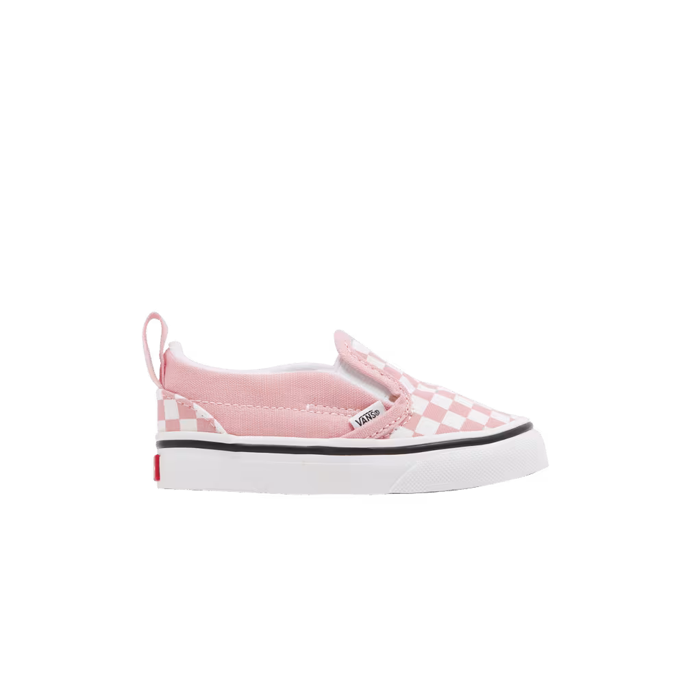 Vans Slip-On Velcro Toddler Powder Pink Checkerboard