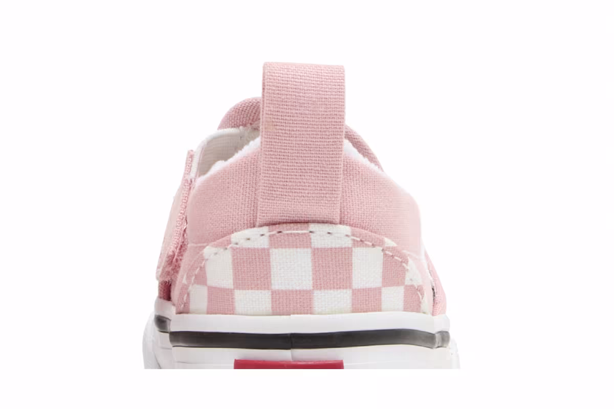 Vans Slip-On Velcro Toddler Powder Pink Checkerboard, view 8