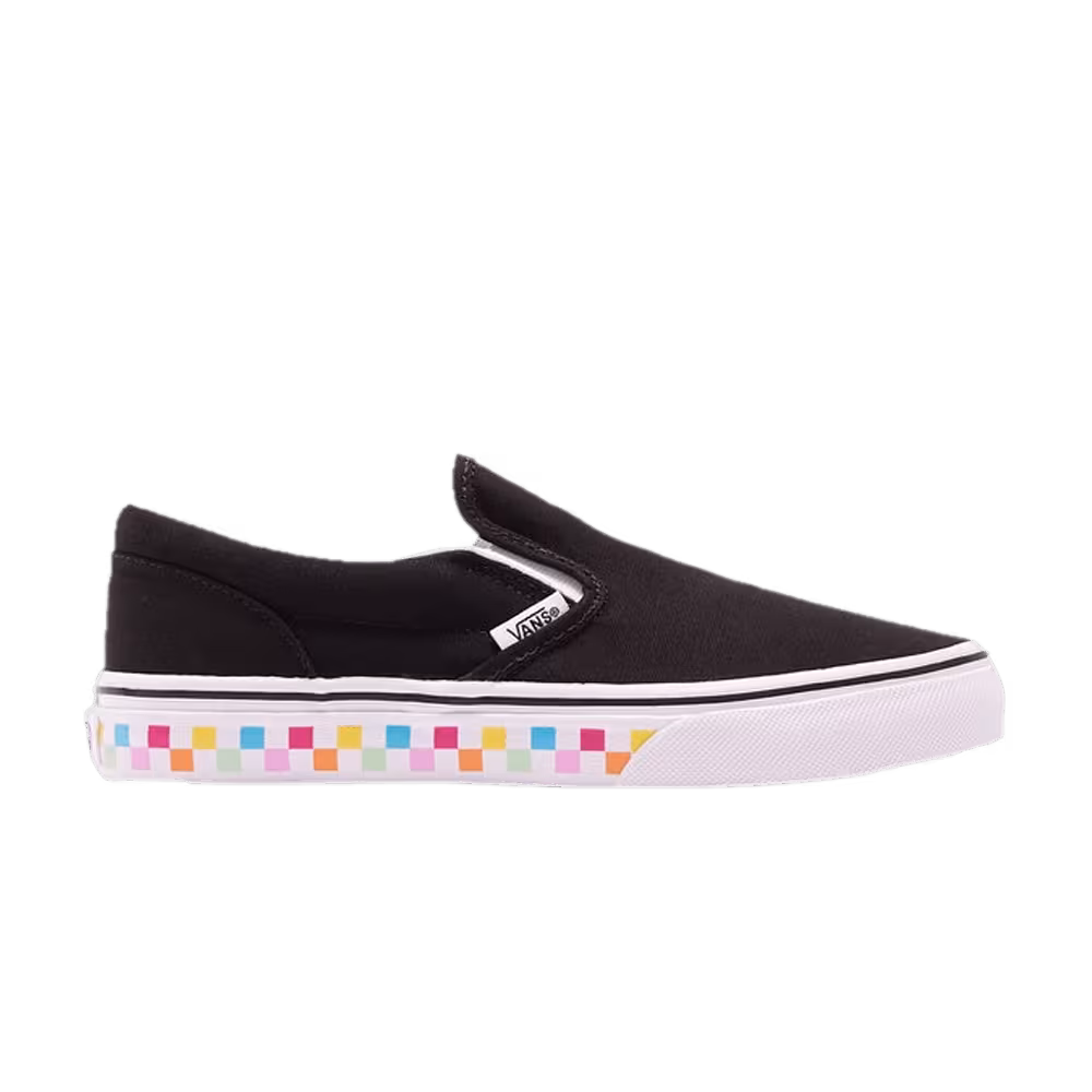 Vans Classic Slip-On GS Rainbow Checkerboard Sole