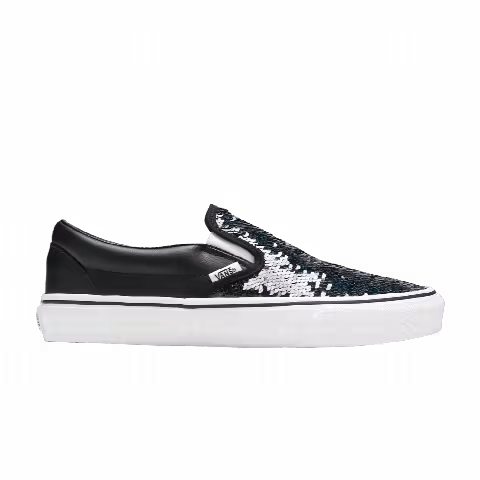 Vans Wmns Classic Slip-On 'Flipping Sequins - Black Checkerboard'
