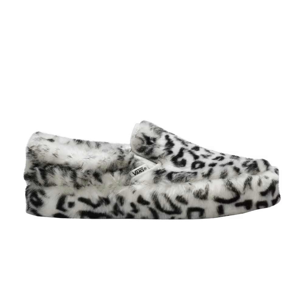 Sandy Liang x Vans Women's Classic Slip-On Platform Fuxxy Leopard