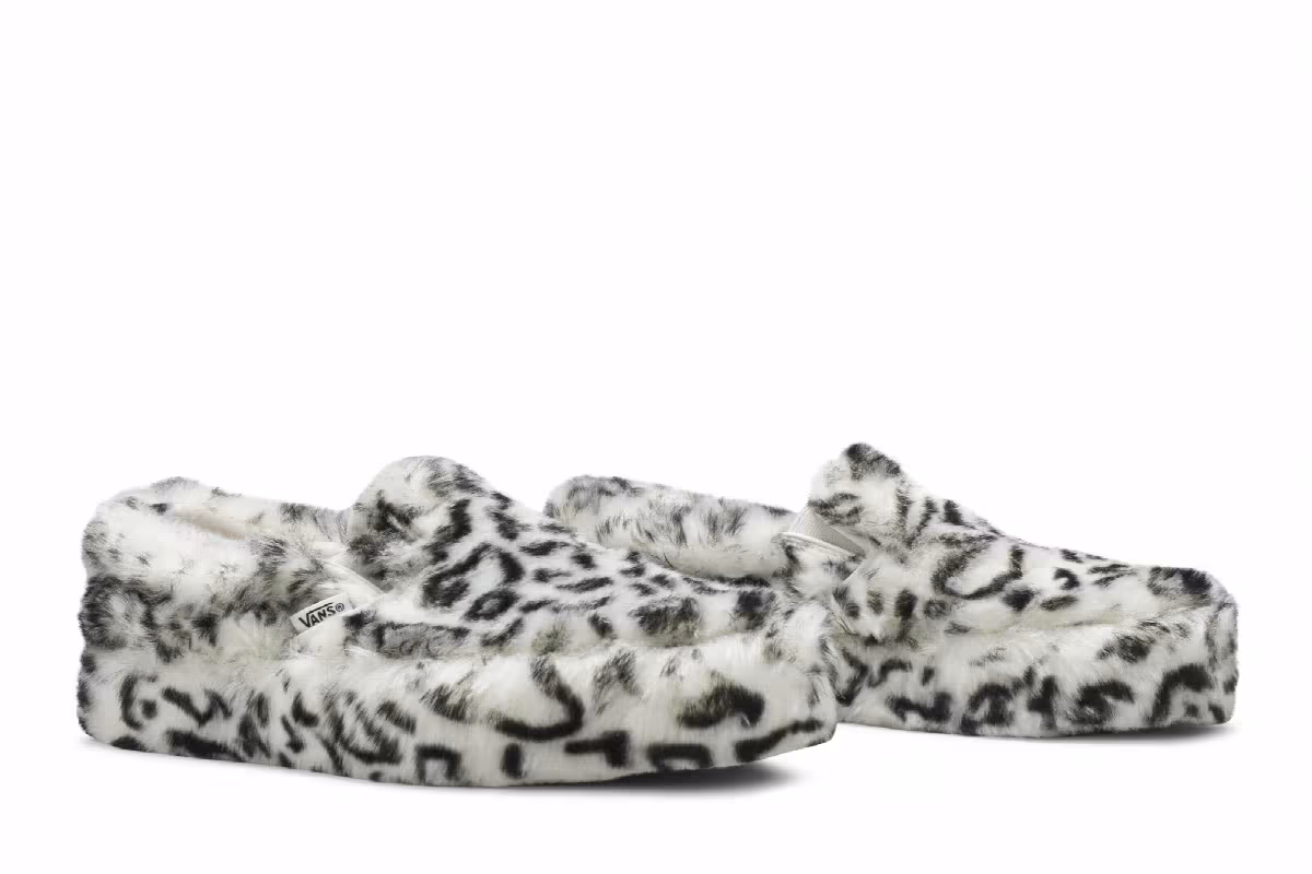 Sandy Liang x Vans Women's Classic Slip-On Platform Fuxxy Leopard, view 9