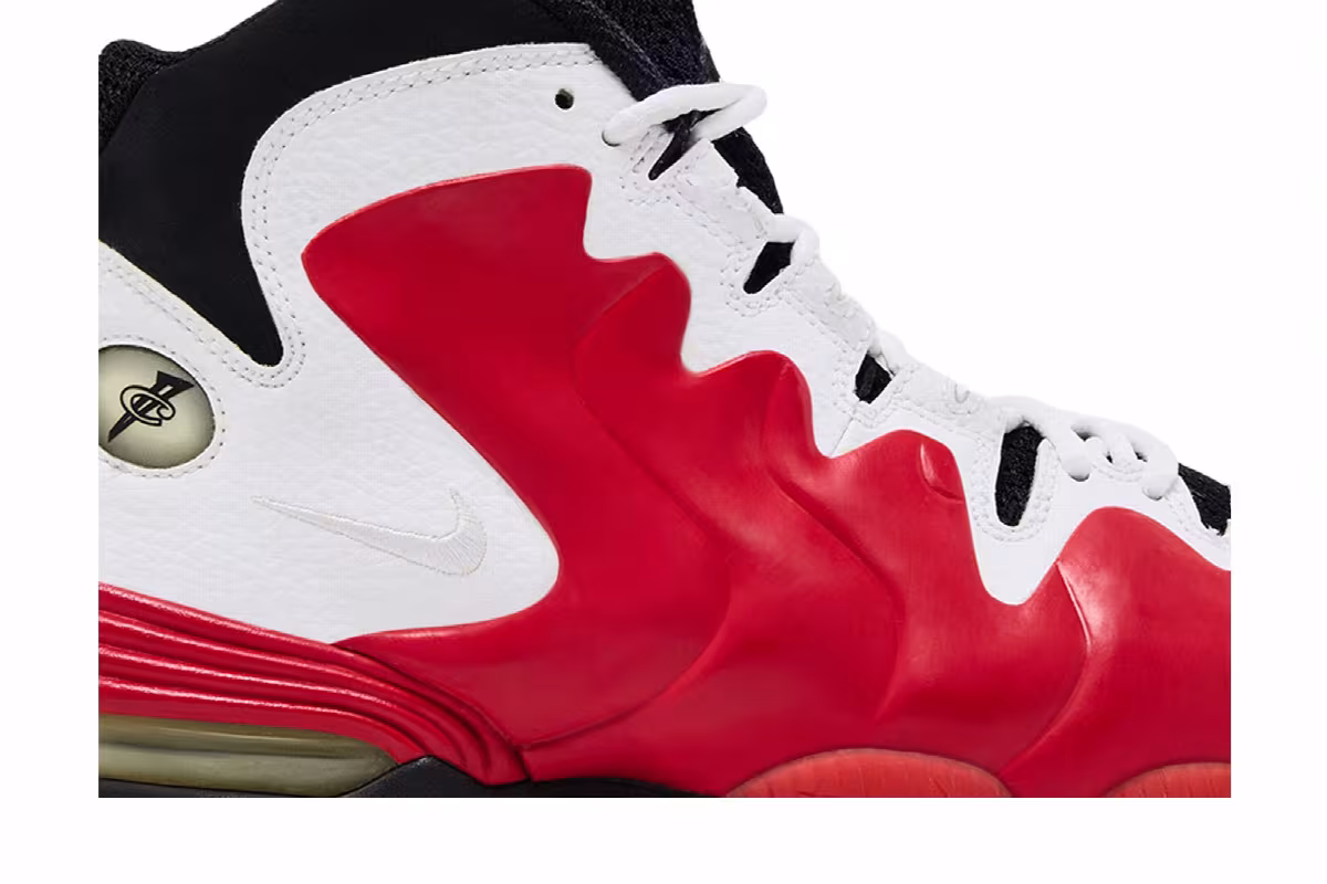 Nike Air Penny 3 GS White Varsity Red, view 3