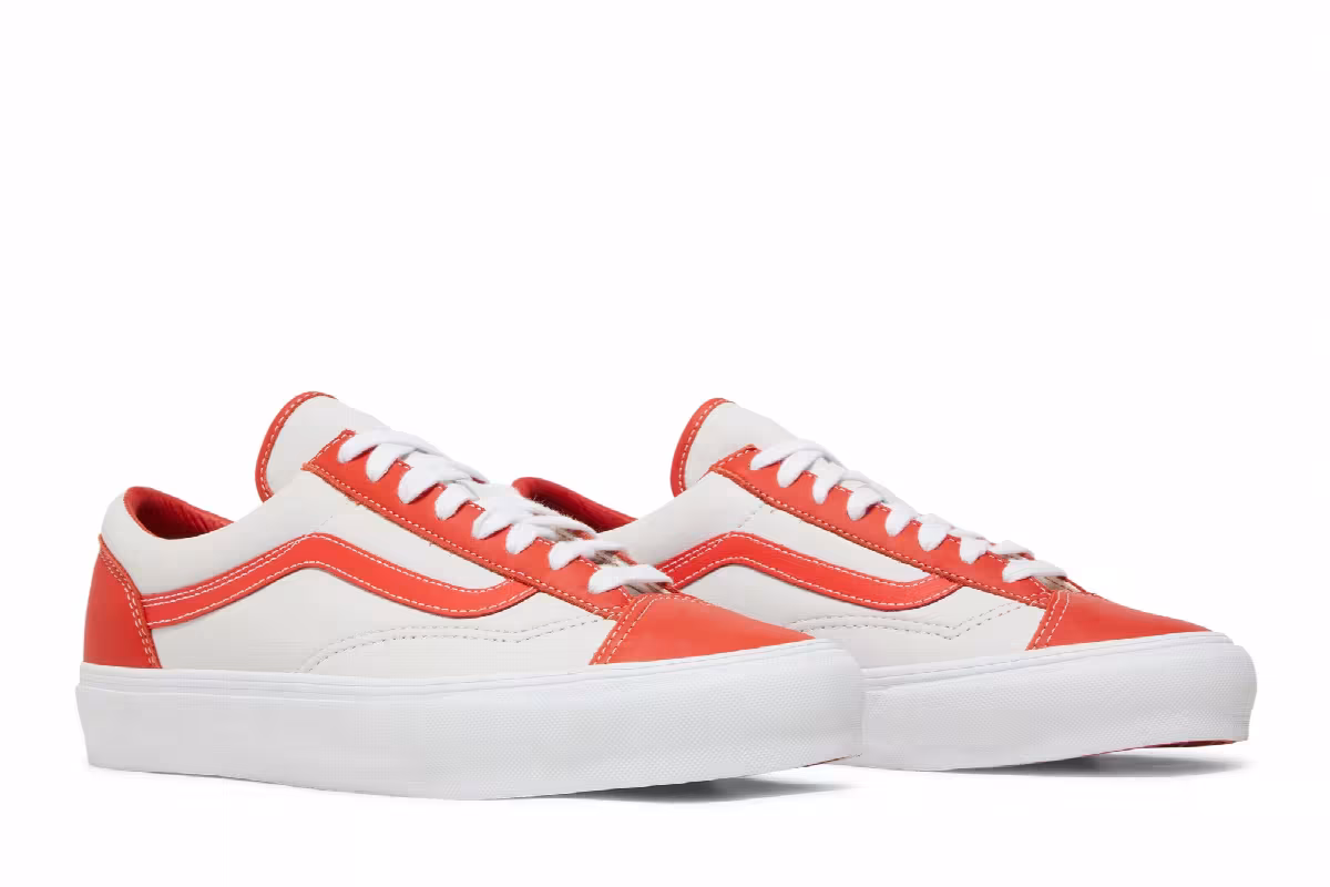 Vans Style 36 VLT LX White Orange, view 9