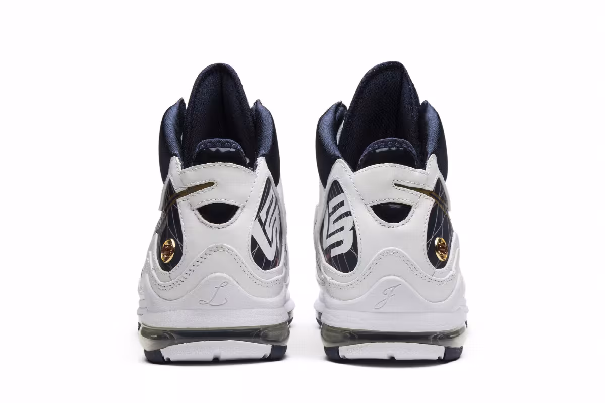 Nike Air Max LeBron 7 White Midnight Navy, view 7