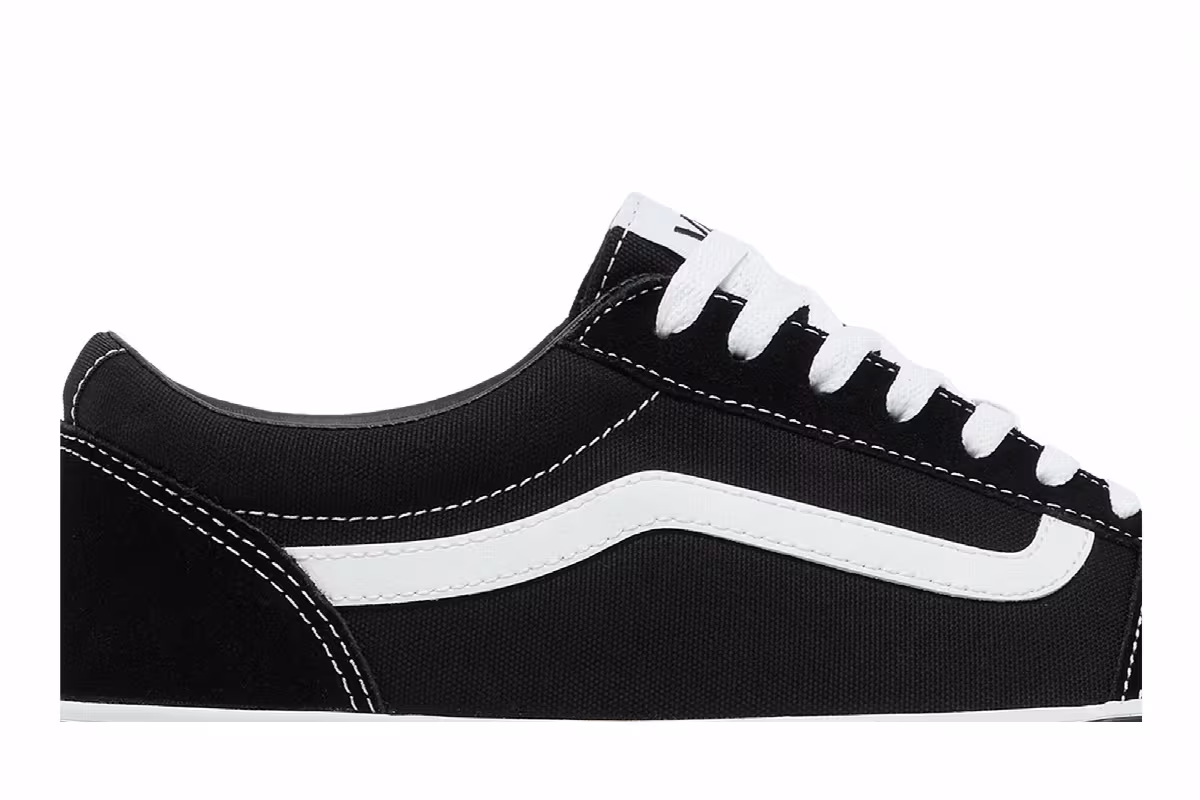 Vans Ward Suede Canvas Black White, view 3
