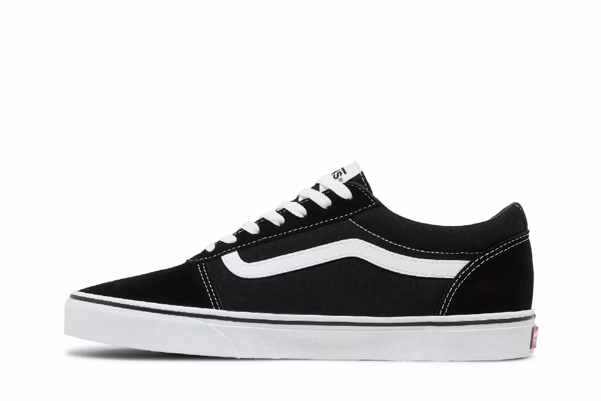 Vans Ward Suede Canvas Black White, view 4