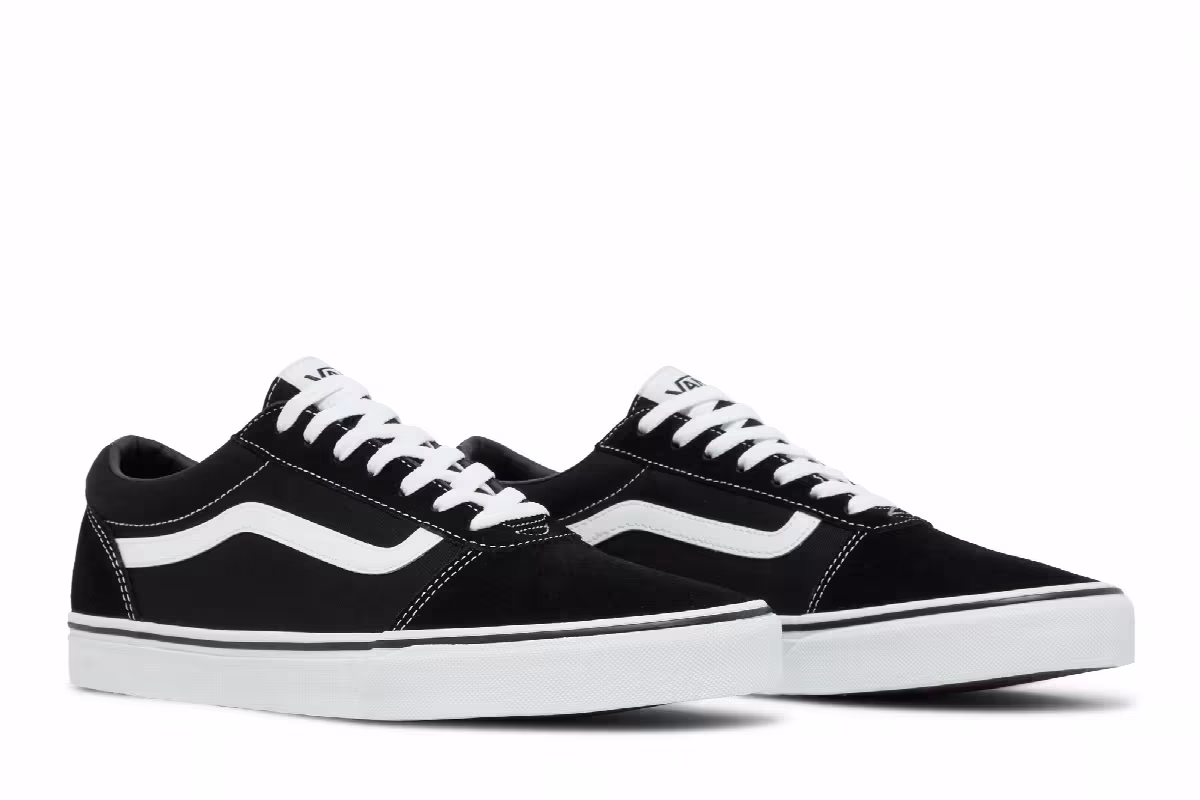 Vans Ward Suede Canvas Black White, view 9