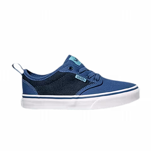 Vans Atwood Slip-On Kids 'Checkered Textile - Navy'