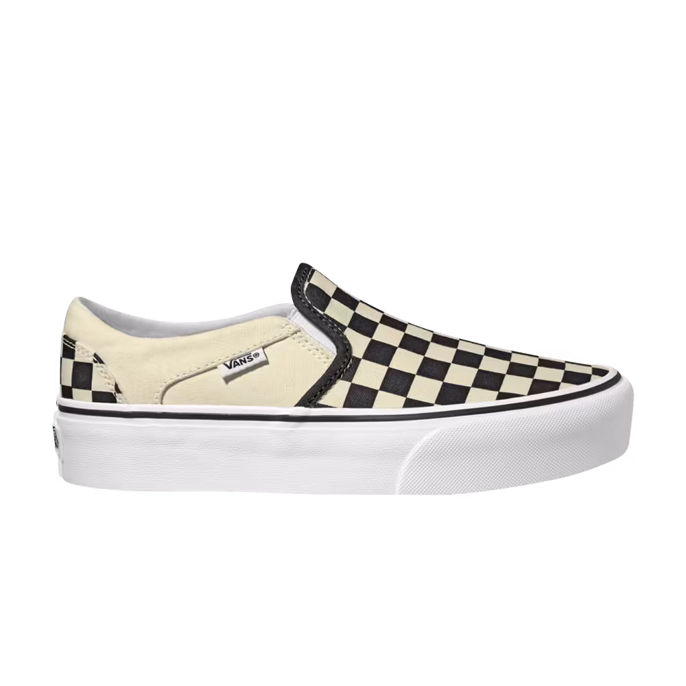 Vans Women's Asher Platform Checkerboard - Black White