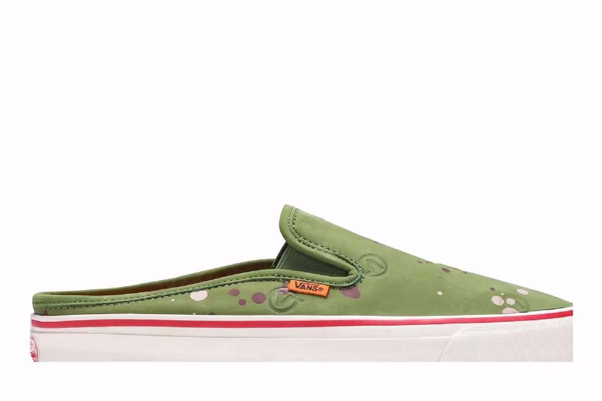 LQQK Studios x Vans OG Mule LX Circle V - Splatter Green, view 3