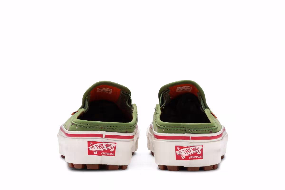 LQQK Studios x Vans OG Mule LX Circle V - Splatter Green, view 7