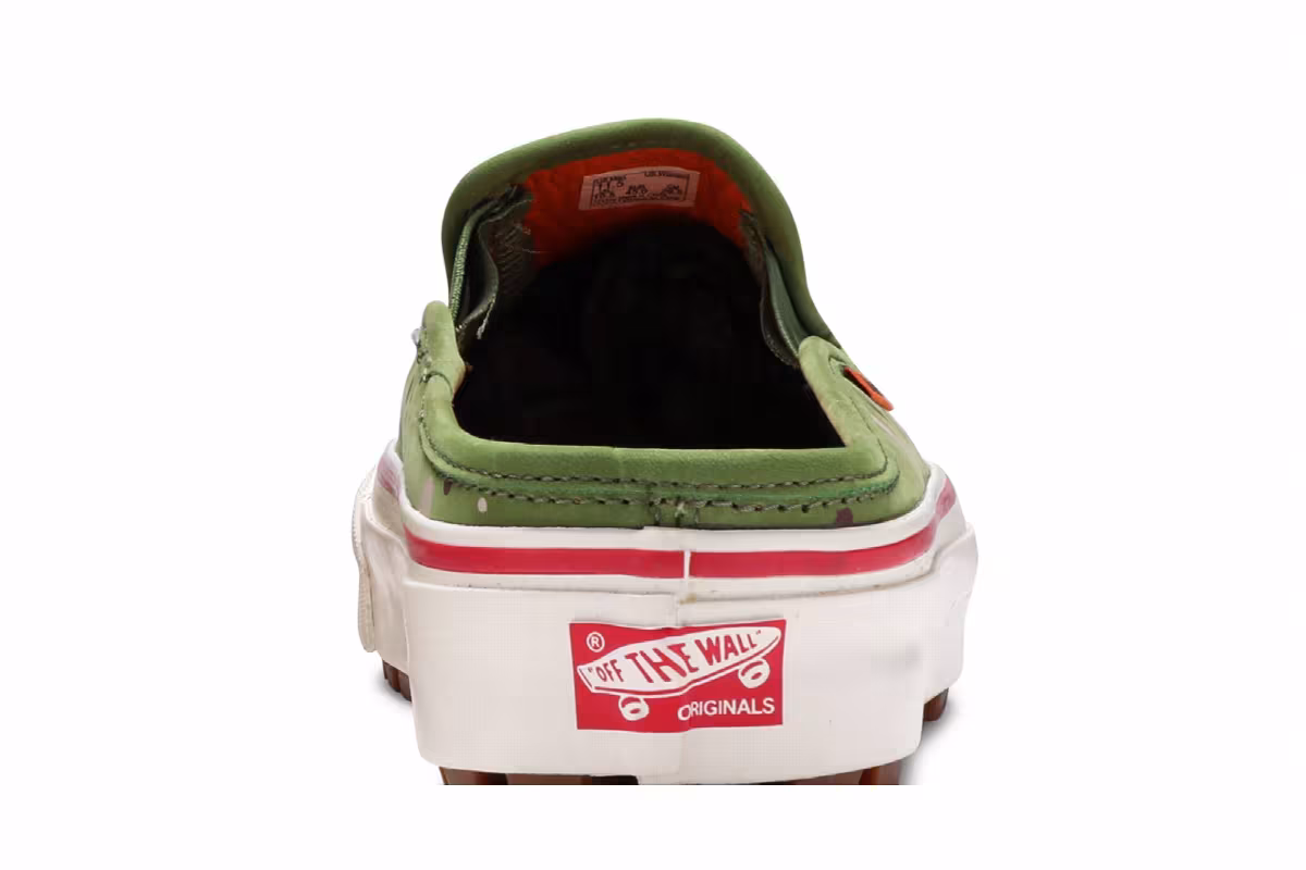 LQQK Studios x Vans OG Mule LX Circle V - Splatter Green, view 8