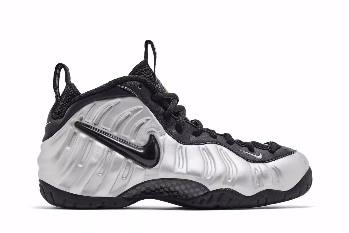 Nike Air Foamposite Pro Metallic Silver, view 2