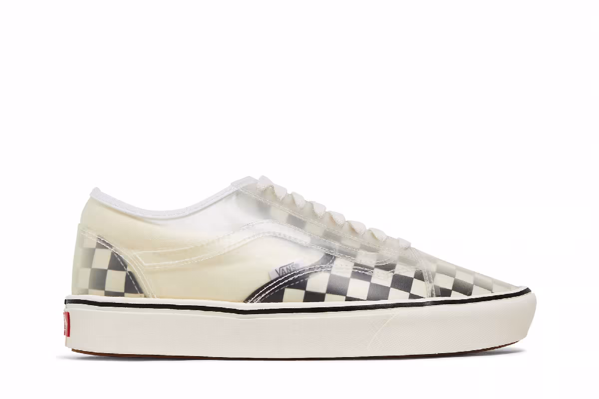 Vans ComfyCush Slip-Skool Checkerboard - White, view 2
