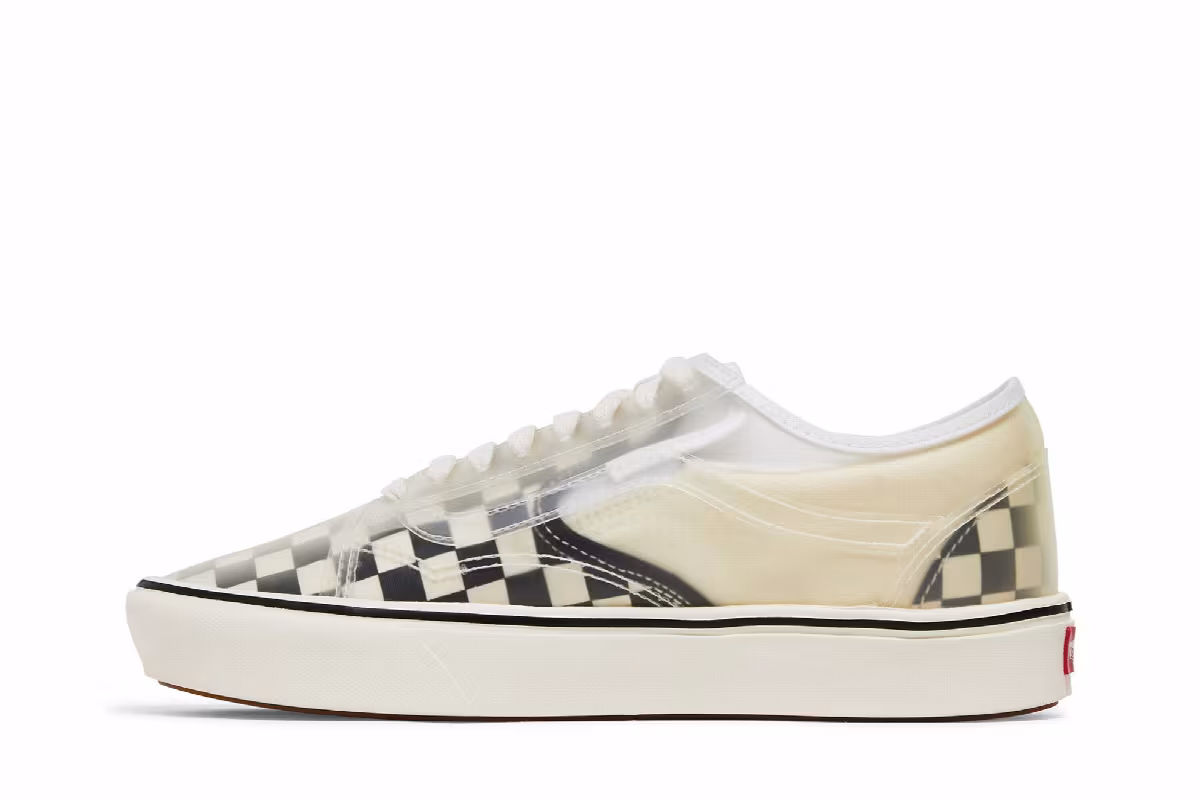 Vans ComfyCush Slip-Skool Checkerboard - White, view 4