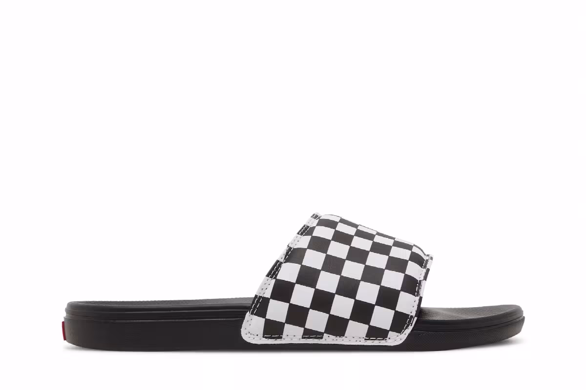 Vans La Costa Slide-On Black Checkerboard, view 2