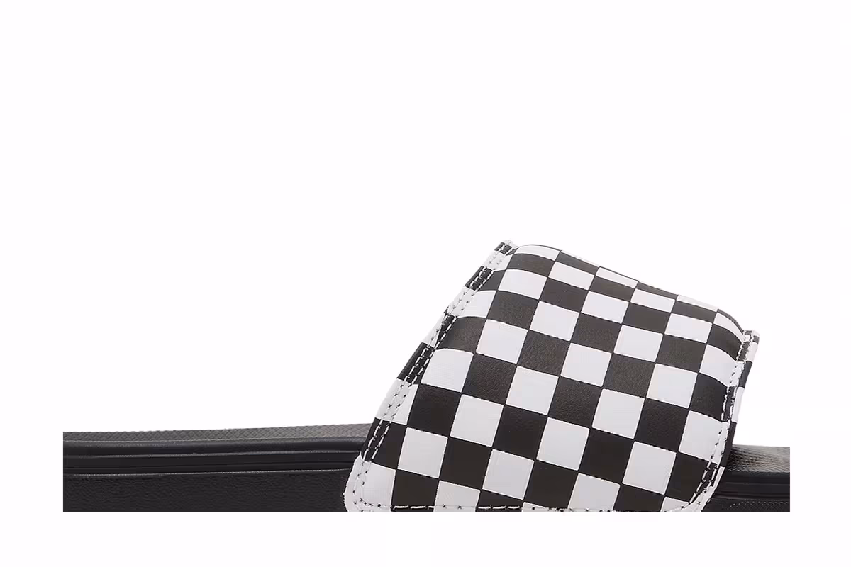 Vans La Costa Slide-On Black Checkerboard, view 3