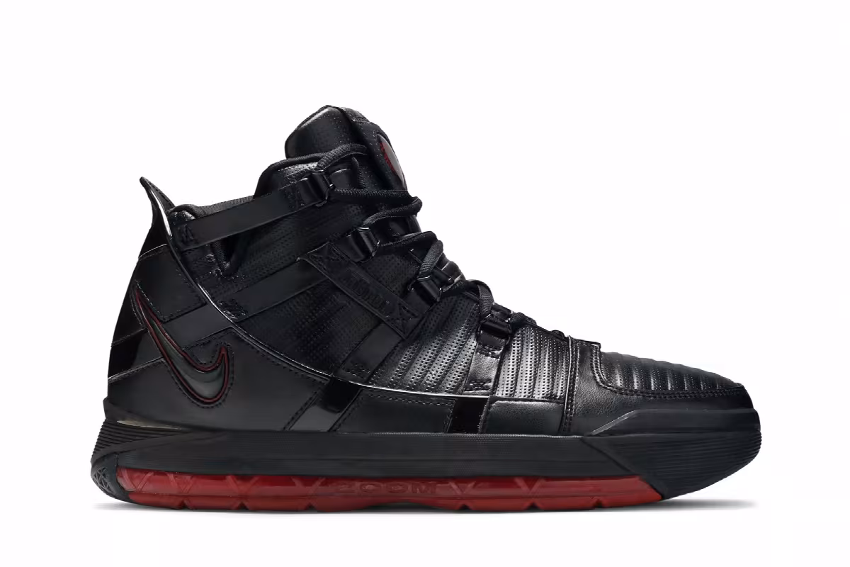 Nike Zoom LeBron 3 Black Crimson, view 2