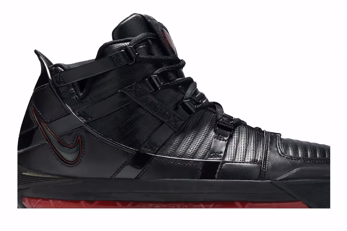 Nike Zoom LeBron 3 Black Crimson, view 3