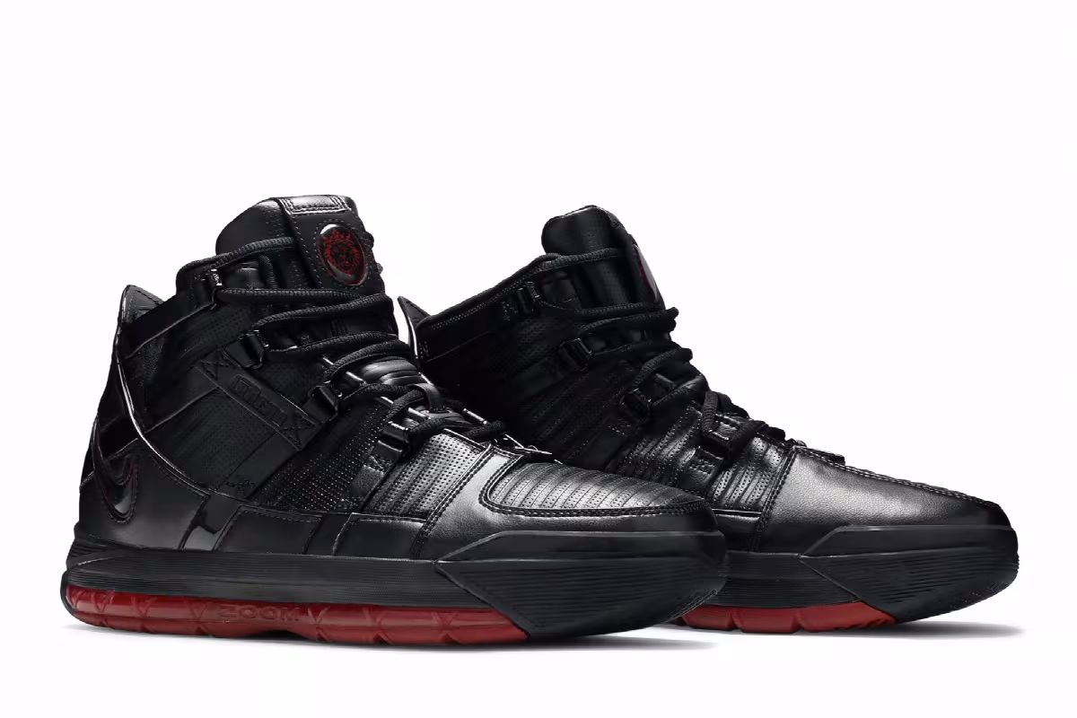 Nike Zoom LeBron 3 Black Crimson, view 9