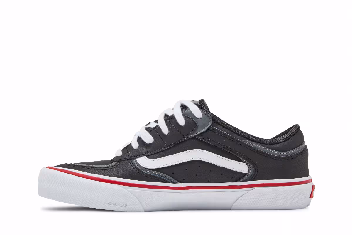 Vans Rowley Black White Red, view 4