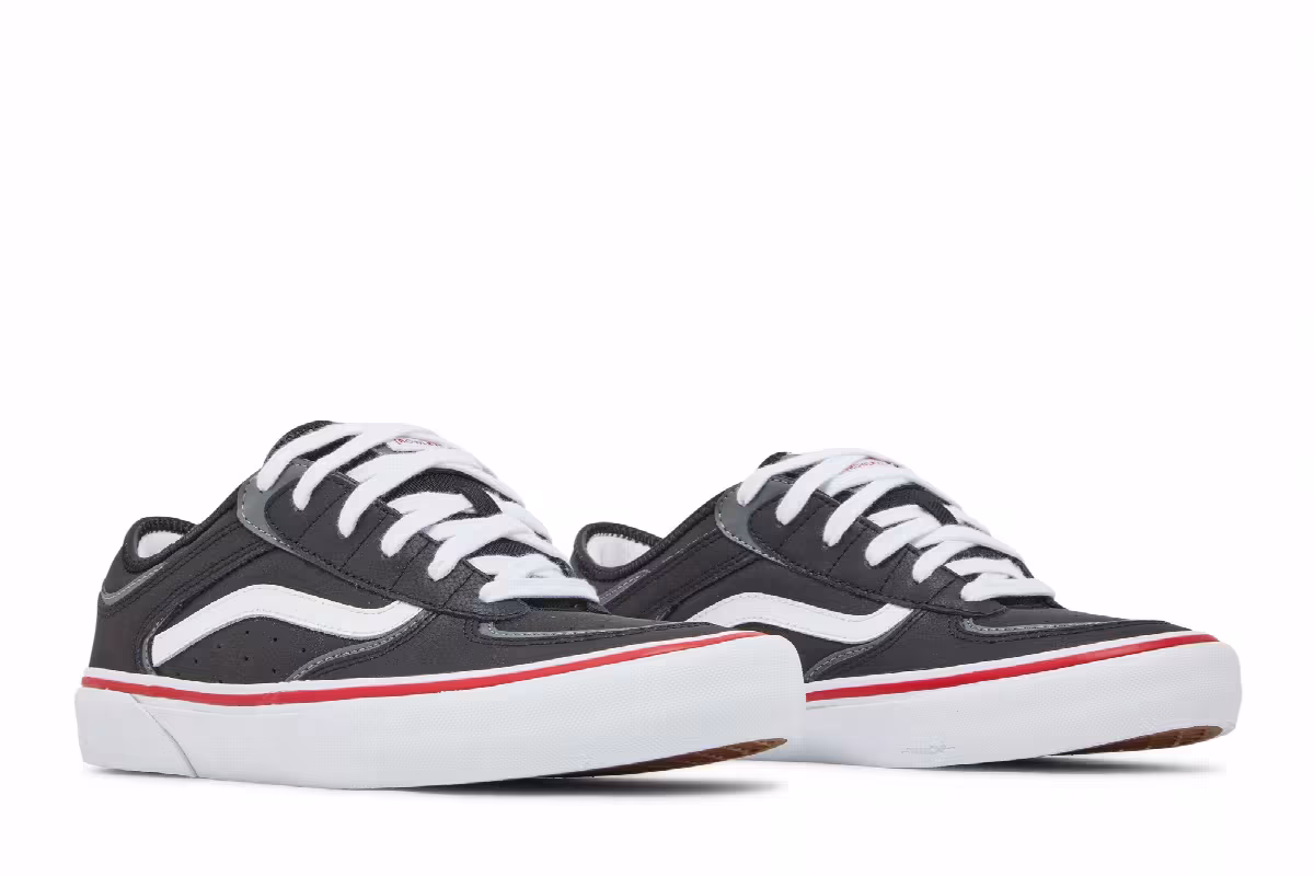 Vans Rowley Black White Red, view 9