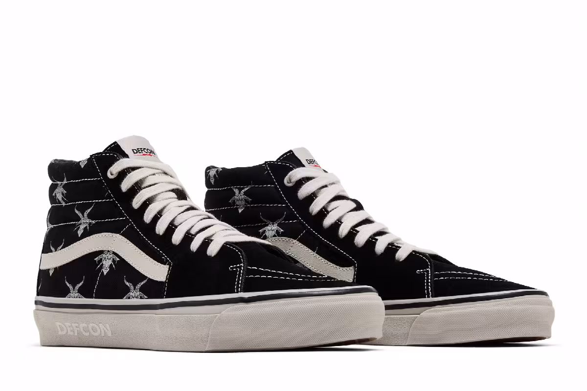 Defcon x Vans Sk8-Hi 38 Black White, view 9