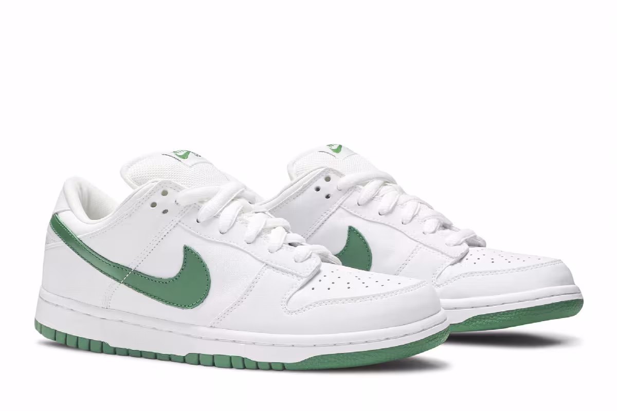 Nike Dunk Low Pro SB White Classic Green, view 9