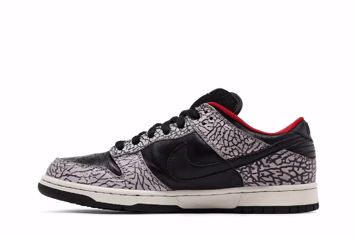 Supreme x Nike Dunk Low Pro SB Black Cement, view 4