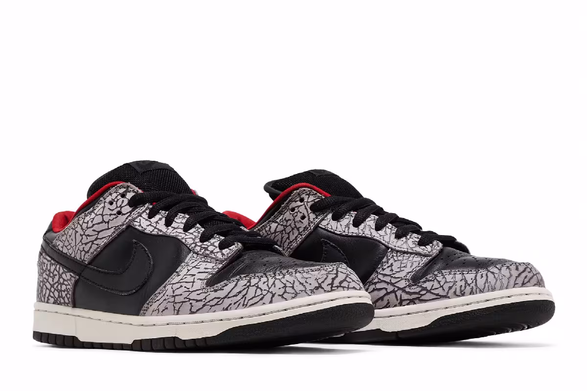 Supreme x Nike Dunk Low Pro SB Black Cement, view 9