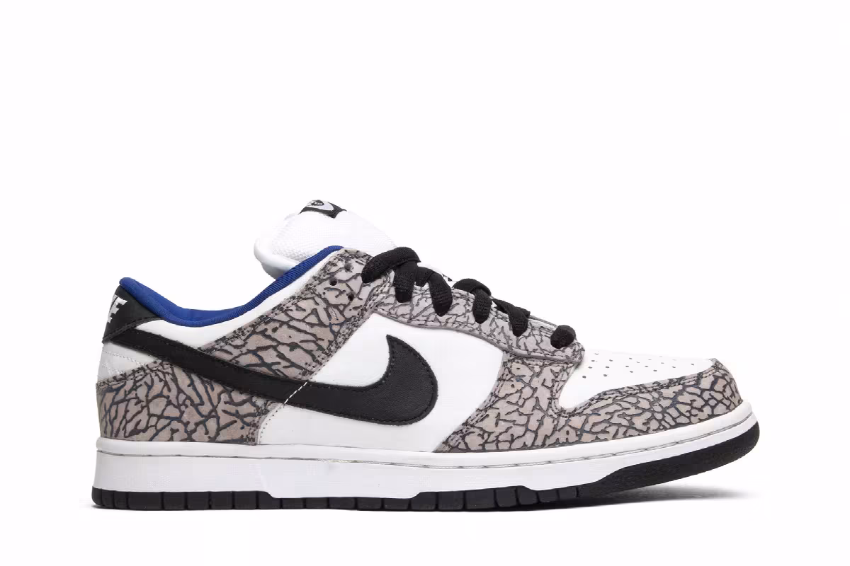 Supreme x Nike Dunk Low Pro SB White Cement, view 2